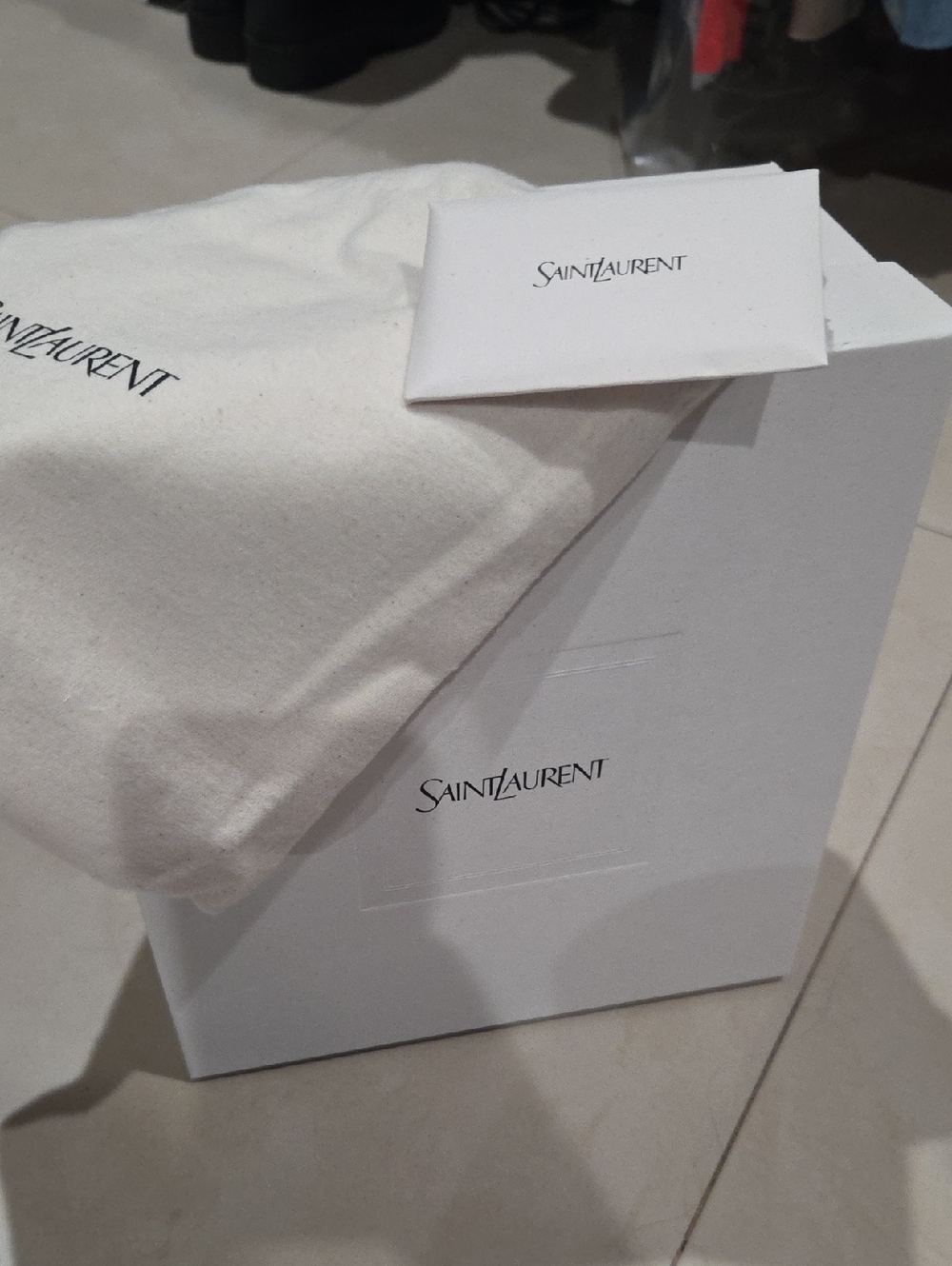 Saint Laurent White Box and Branded Card Set